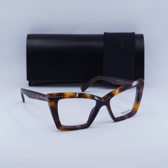 Saint Laurent SL657OPT 002 Square Eyeglasses 54mm - Havana - Picture 3 of 10